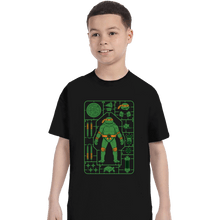 Load image into Gallery viewer, Daily_Deal_Shirts T-Shirts, Youth / XS / Black Michelangelo Model Sprue
