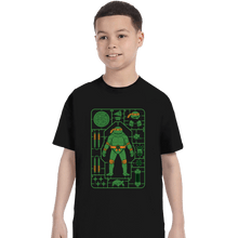 Load image into Gallery viewer, Daily_Deal_Shirts T-Shirts, Youth / XS / Black Michelangelo Model Sprue
