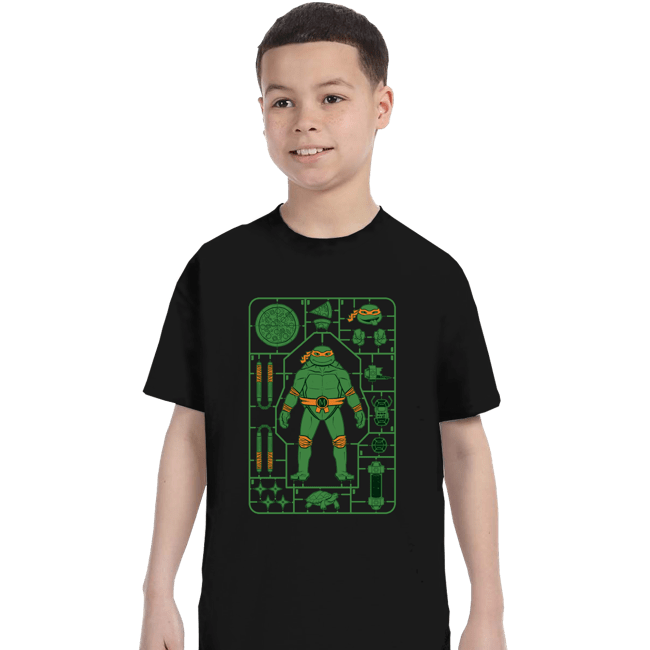 Daily_Deal_Shirts T-Shirts, Youth / XS / Black Michelangelo Model Sprue