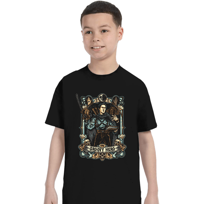 Daily_Deal_Shirts T-Shirts, Youth / XS / Black The Groovy Hero
