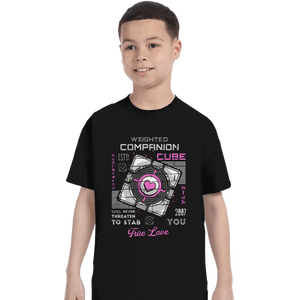 Secret_Shirts T-Shirts, Youth / XS / Black Companion Cube