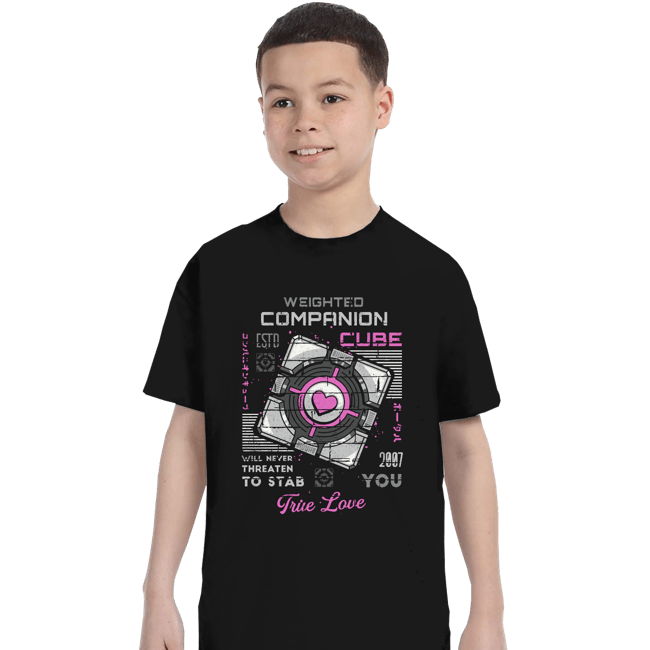 Secret_Shirts T-Shirts, Youth / XS / Black Companion Cube