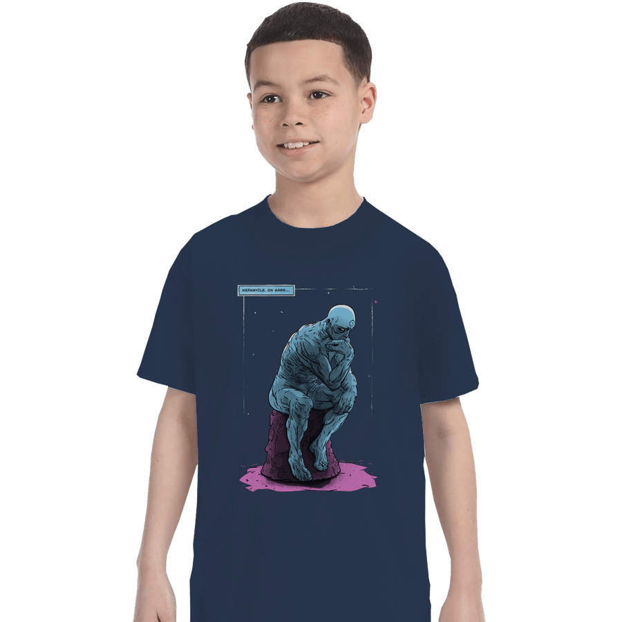 Shirts T-Shirts, Youth / XL / Navy Blue Thinker
