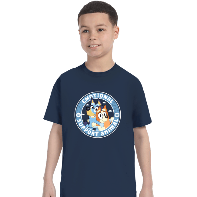 Daily_Deal_Shirts T-Shirts, Youth / XS / Navy Emotional Support Animals