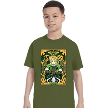 Load image into Gallery viewer, Daily_Deal_Shirts T-Shirts, Youth / XS / Military Green Ocarina Link
