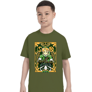 Daily_Deal_Shirts T-Shirts, Youth / XS / Military Green Ocarina Link