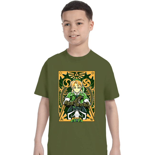 Daily_Deal_Shirts T-Shirts, Youth / XS / Military Green Ocarina Link