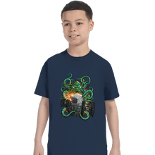 Load image into Gallery viewer, Shirts T-Shirts, Youth / XS / Navy Cthulhu Strikes Back
