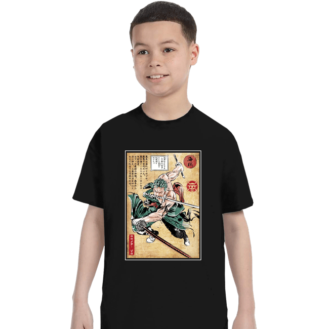 Daily_Deal_Shirts T-Shirts, Youth / XS / Black Pirate Hunter Woodblock