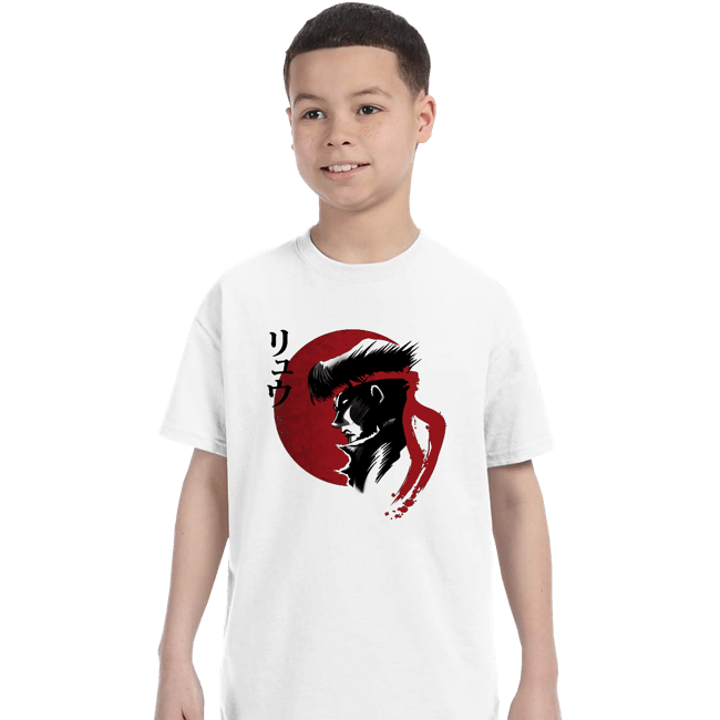Shirts T-Shirts, Youth / XS / White Red Sun Fighter