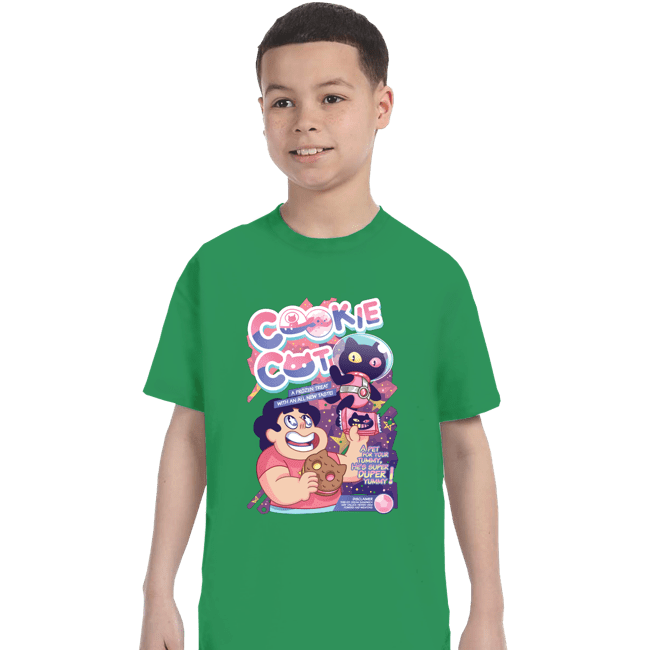 Shirts T-Shirts, Youth / XS / Irish Green Cookie Cat