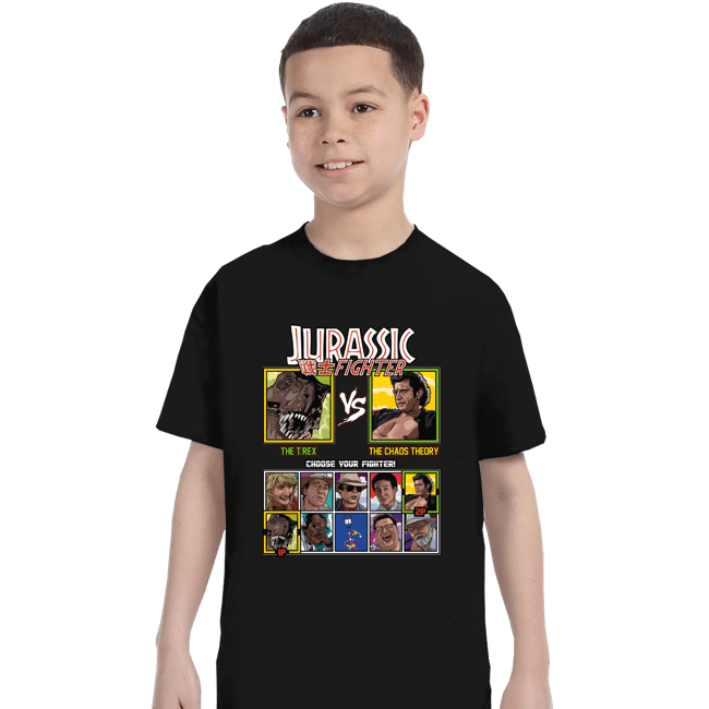 Daily_Deal_Shirts T-Shirts, Youth / XS / Black Jurassic Fighter