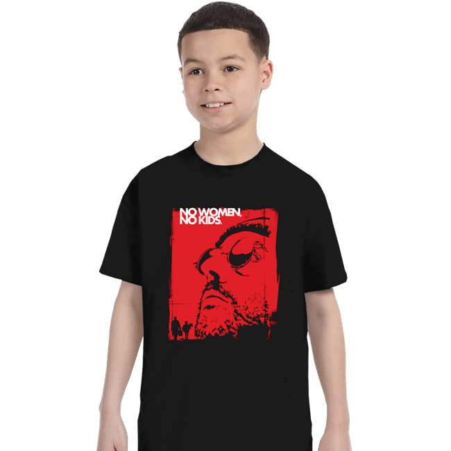 Shirts T-Shirts, Youth / XS / Black No Women, No Kids