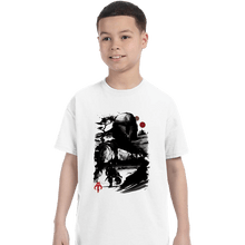 Load image into Gallery viewer, Daily_Deal_Shirts T-Shirts, Youth / XS / White The Bounty Hunter In The desert Sumi-e
