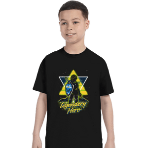 Shirts T-Shirts, Youth / XS / Black Retro Legendary Hero