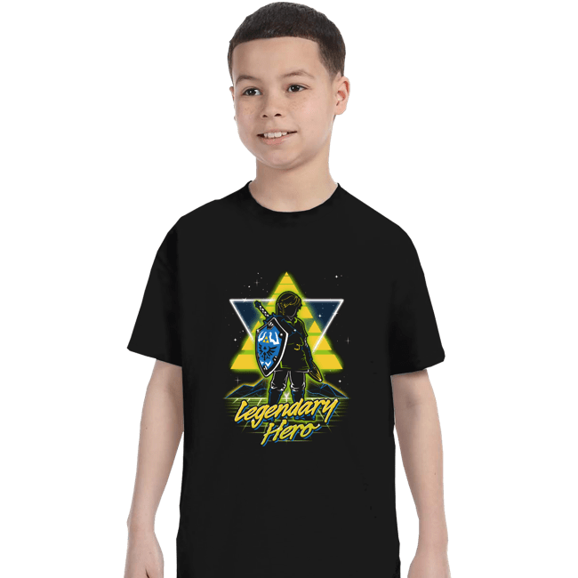 Shirts T-Shirts, Youth / XS / Black Retro Legendary Hero