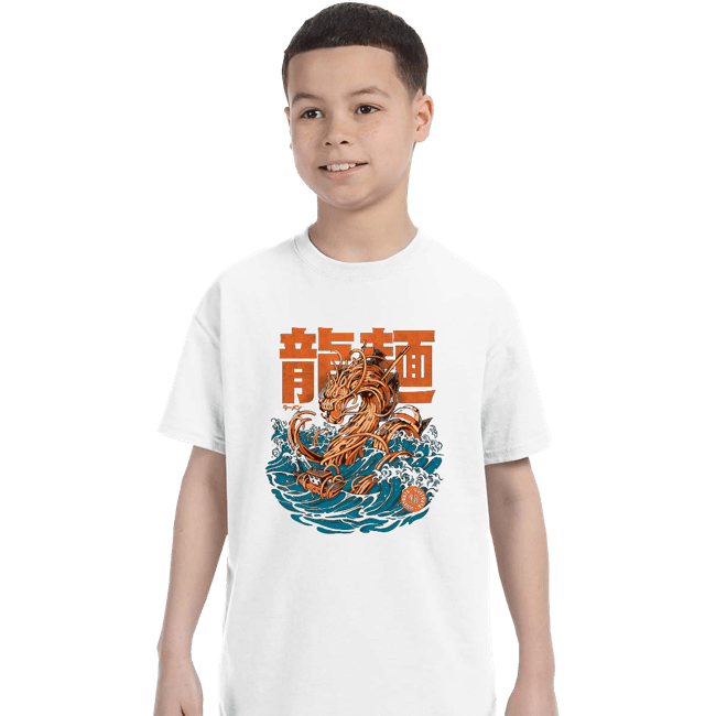 Daily_Deal_Shirts T-Shirts, Youth / XS / White Ramen Dragon