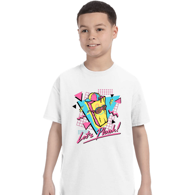 Daily_Deal_Shirts T-Shirts, Youth / XS / White Let's Plank!