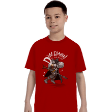 Load image into Gallery viewer, Shirts T-Shirts, Youth / XL / Red Mando Vs The Galaxy
