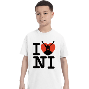 Shirts T-Shirts, Youth / XS / White I Love Ni