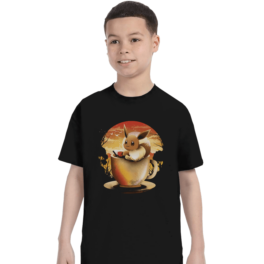 Shirts T-Shirts, Youth / XS / Black Eevee Tea