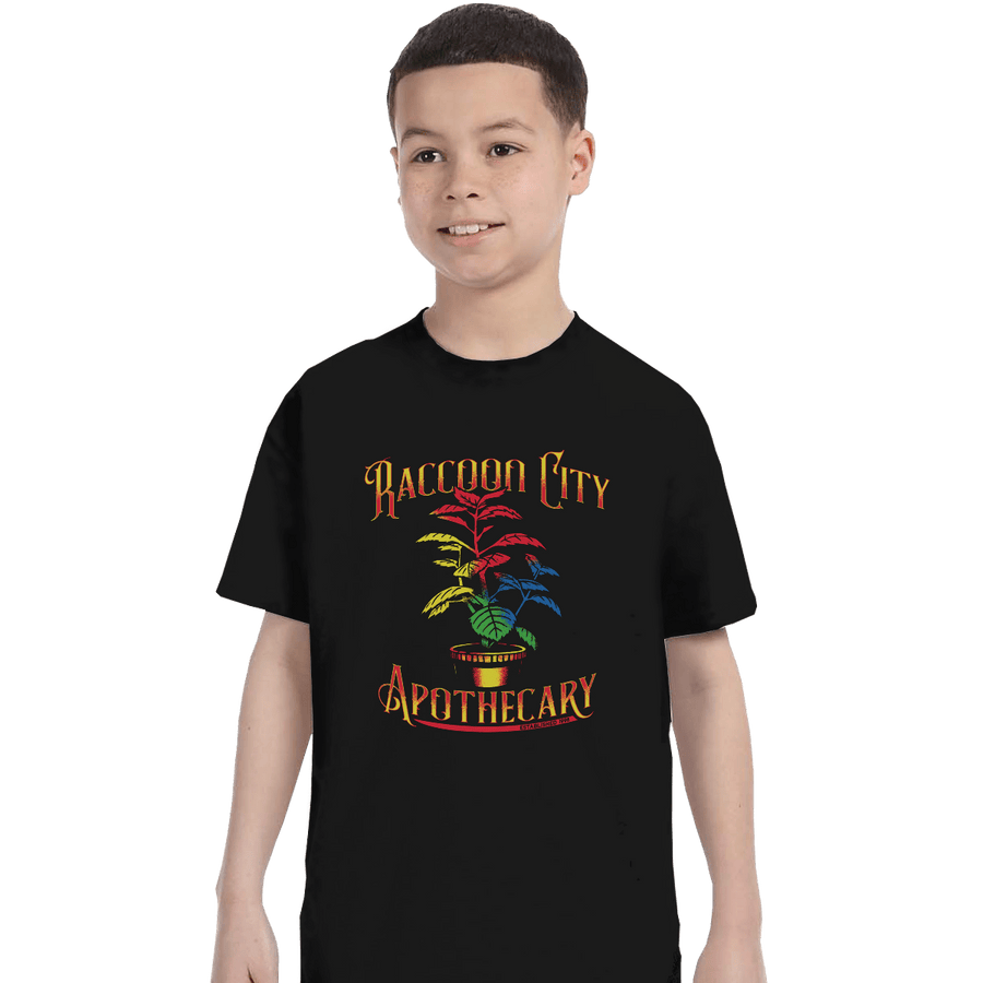 Shirts T-Shirts, Youth / XS / Black Raccoon City Apothecary