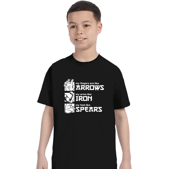 Daily_Deal_Shirts T-Shirts, Youth / XS / Black Arrows Iron And Spears
