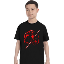 Load image into Gallery viewer, Shirts T-Shirts, Youth / XS / Black Double-Bladed Warrior
