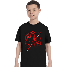 Load image into Gallery viewer, Shirts T-Shirts, Youth / XS / Black Double-Bladed Warrior
