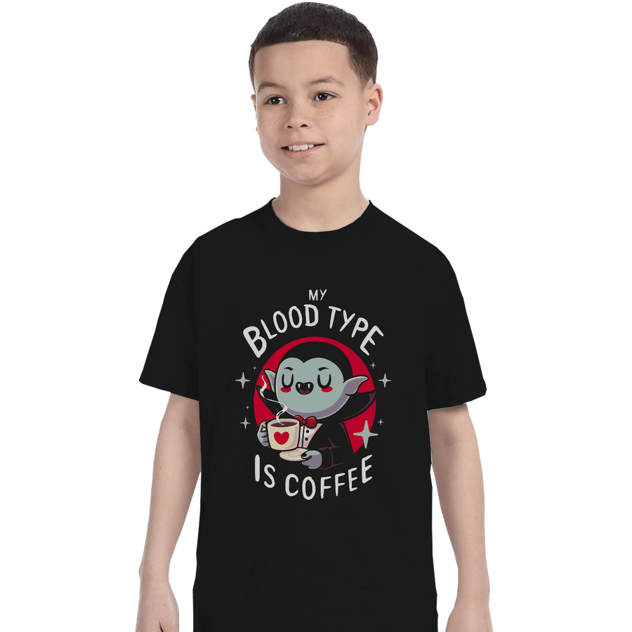Shirts T-Shirts, Youth / XL / Black Coffee Vampire