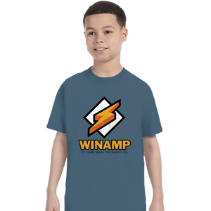 Secret_Shirts T-Shirts, Youth / XS / Indigo Blue Winamp XP