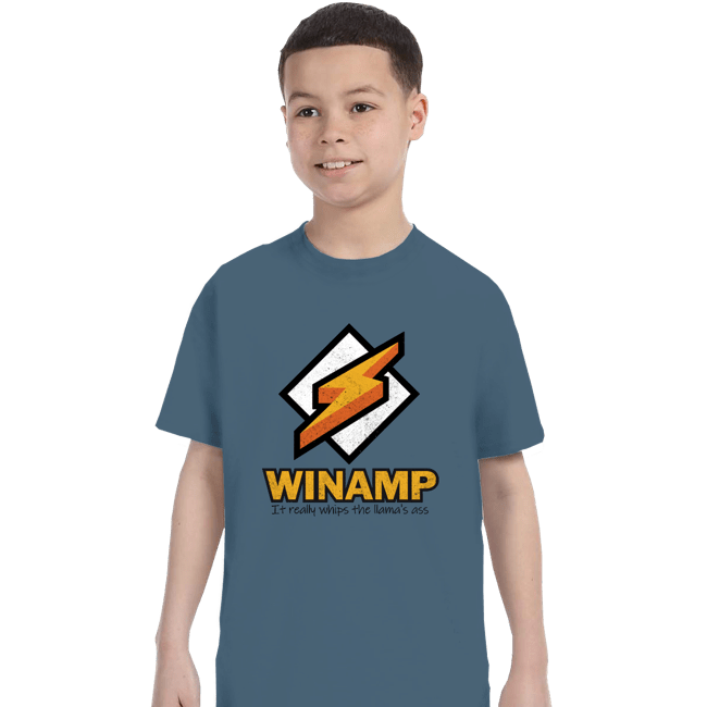 Secret_Shirts T-Shirts, Youth / XS / Indigo Blue Winamp XP