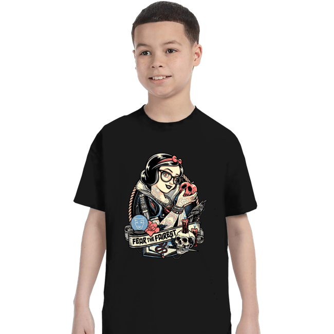 Daily_Deal_Shirts T-Shirts, Youth / XS / Black Rocker Snow White