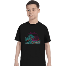 Load image into Gallery viewer, Shirts T-Shirts, Youth / XS / Black Great Neon Wave
