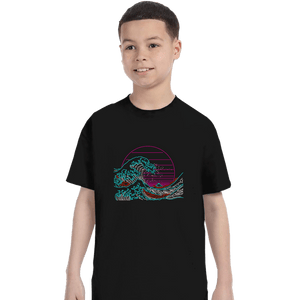 Shirts T-Shirts, Youth / XS / Black Great Neon Wave