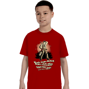 Shirts T-Shirts, Youth / XS / Red Klaatu Barada Nikto