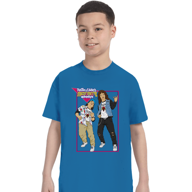 Daily_Deal_Shirts T-Shirts, Youth / XS / Sapphire Dustin and Eddie's Most Metal Adventure