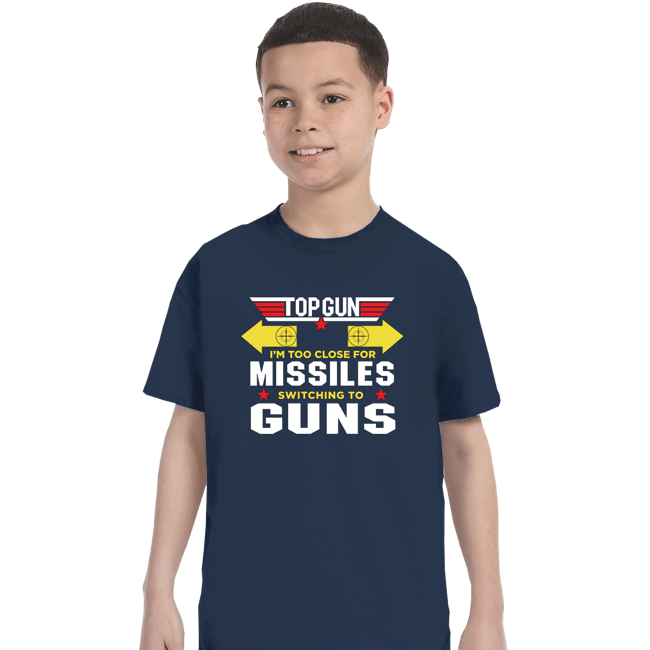 Shirts T-Shirts, Youth / XS / Navy Switching To Guns