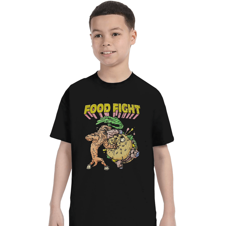 Shirts T-Shirts, Youth / XL / Black Food Fight