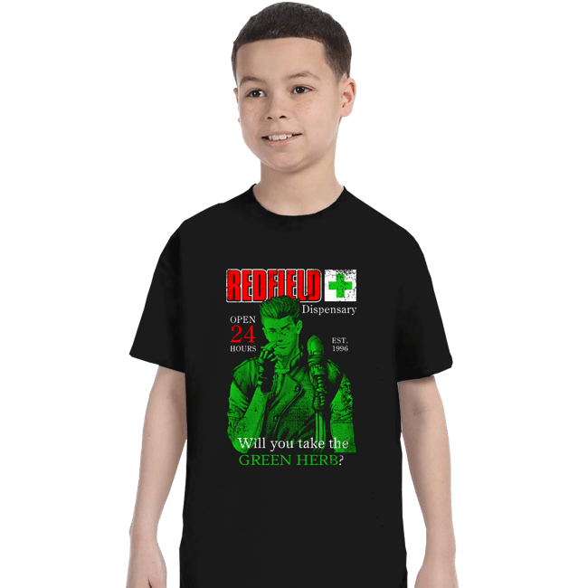 Last_Chance_Shirts T-Shirts, Youth / XS / Black Redfield Green Herb
