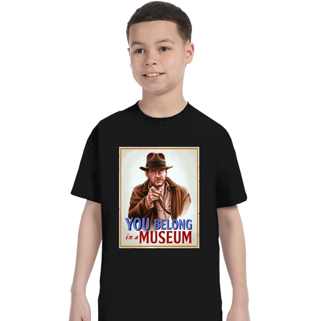 Daily_Deal_Shirts T-Shirts, Youth / XS / Black You Belong In A Museum