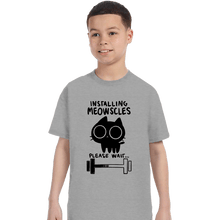 Load image into Gallery viewer, Secret_Shirts T-Shirts, Youth / XS / Sports Grey Installing Meowscles

