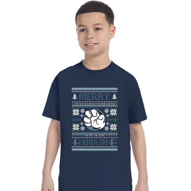 Shirts T-Shirts, Youth / XS / Navy Merry Xmash