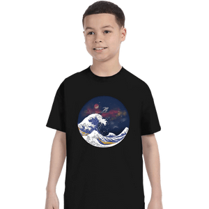 Daily_Deal_Shirts T-Shirts, Youth / XS / Black Surfing The Great Wave