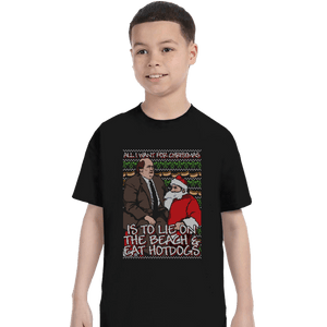 Shirts T-Shirts, Youth / XS / Black Santa's Lap