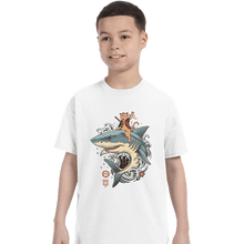 Load image into Gallery viewer, Daily_Deal_Shirts T-Shirts, Youth / XS / White Shark Catana
