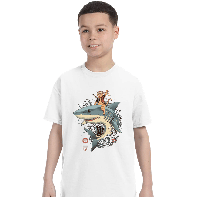 Daily_Deal_Shirts T-Shirts, Youth / XS / White Shark Catana