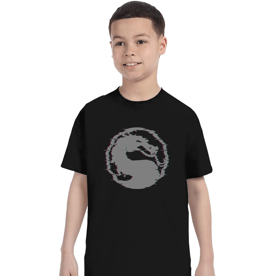 Shirts T-Shirts, Youth / XL / Black Mortal Glitch