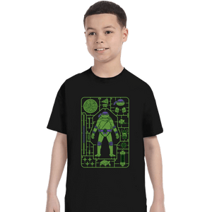 Daily_Deal_Shirts T-Shirts, Youth / XS / Black Donatello Model Sprue