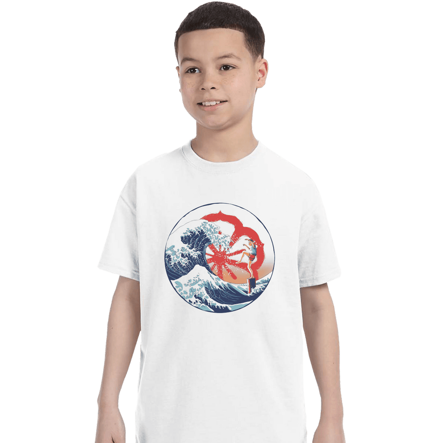 Shirts T-Shirts, Youth / XL / White The Great Wave Of Miyagi